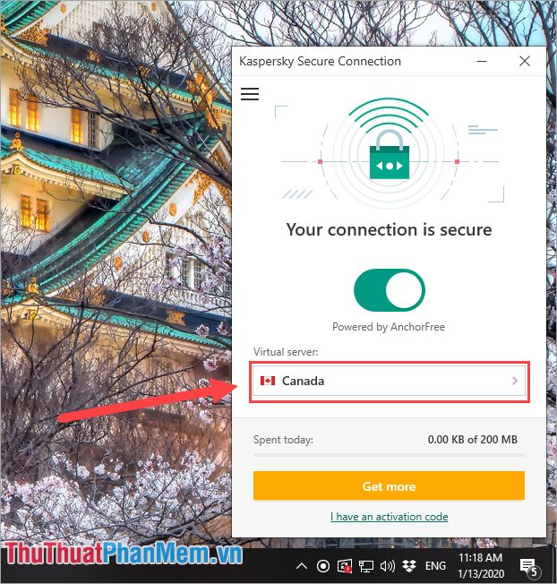 Instructions on how to Fake IP for free with Kaspersky VPN Picture 6