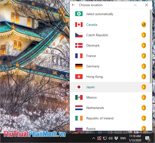 Instructions on how to Fake IP for free with Kaspersky VPN Picture 7