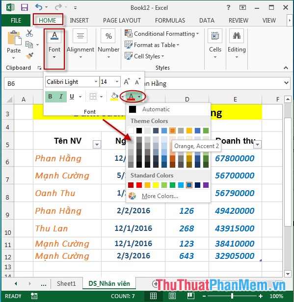 Instructions on how to format data in Excel Picture 3