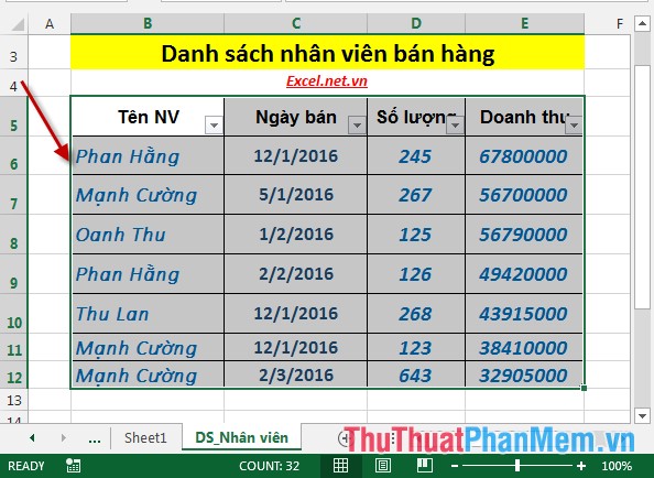 Instructions on how to format data in Excel Picture 7