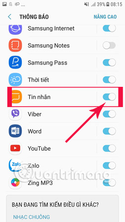 Instructions on how to hide message notifications on Samsung phones Picture 5