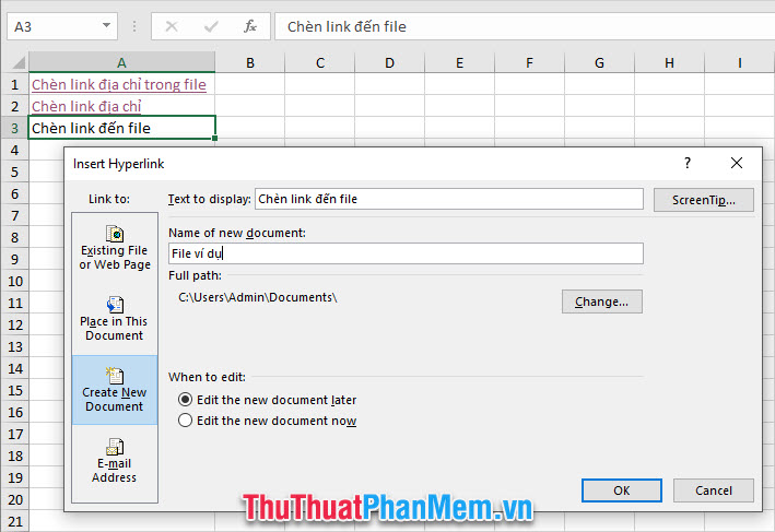 Instructions on how to insert links into Excel filel Picture 10