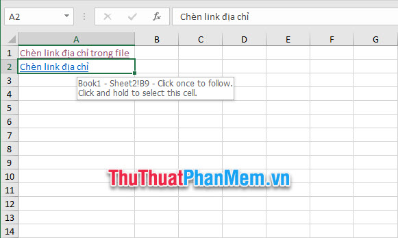 Instructions on how to insert links into Excel filel