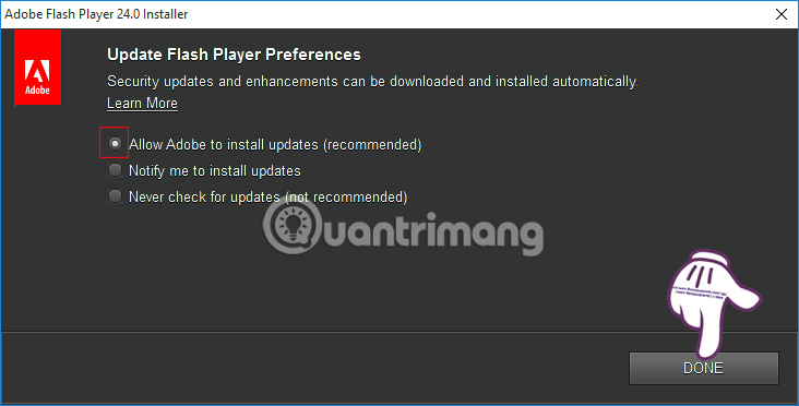 Instructions on how to install Adobe Flash Player on your computer Picture 4