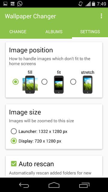 Instructions on how to install automatically change the desktop on Android using Wallpaper Changer application Picture 4