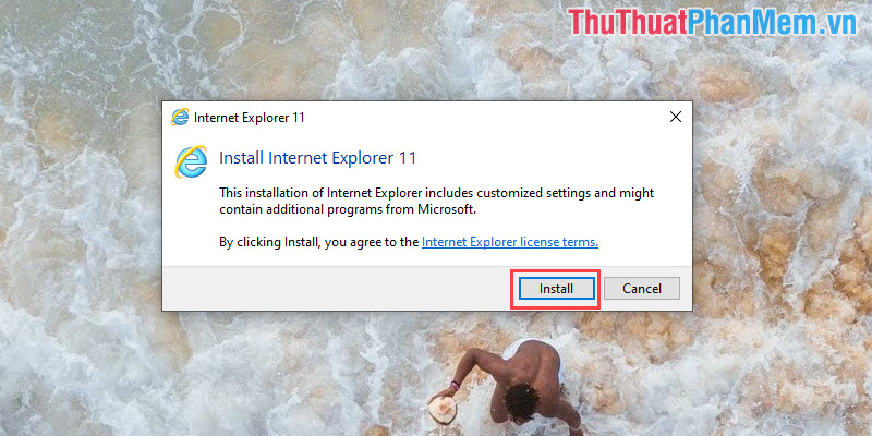 Instructions on how to install Internet Explorer Picture 3