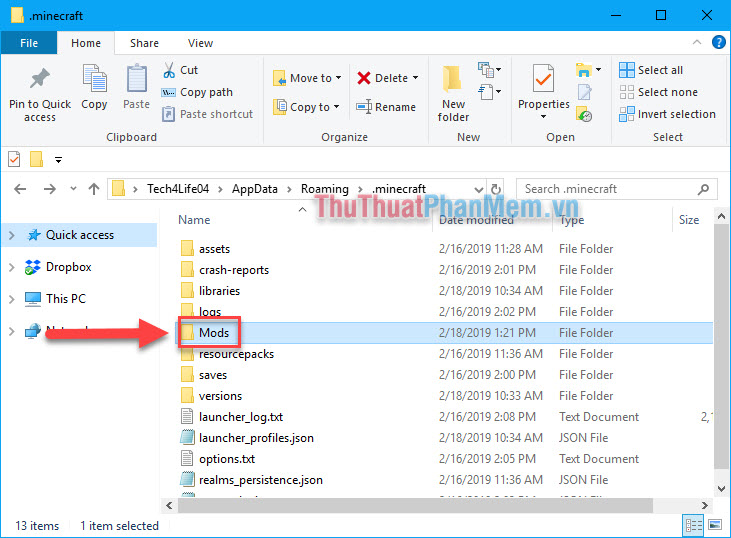 Instructions on how to install the most standard Minecraft Mod Picture 8