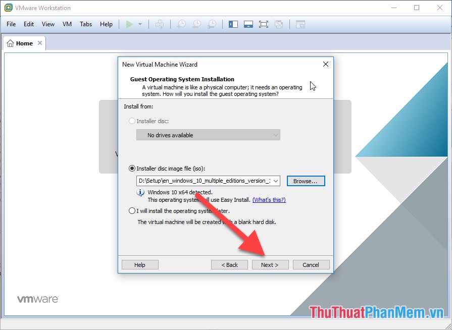Instructions on how to install virtual machines with VMware Picture 5