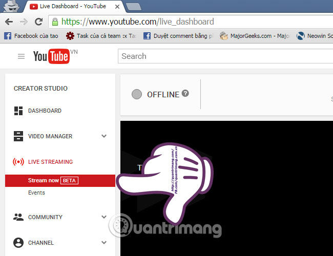 Instructions on how to Live Video Stream to YouTube Picture 1