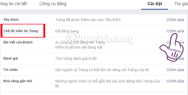 Instructions on how to lock, hide Facebook Fanpage temporarily Picture 3