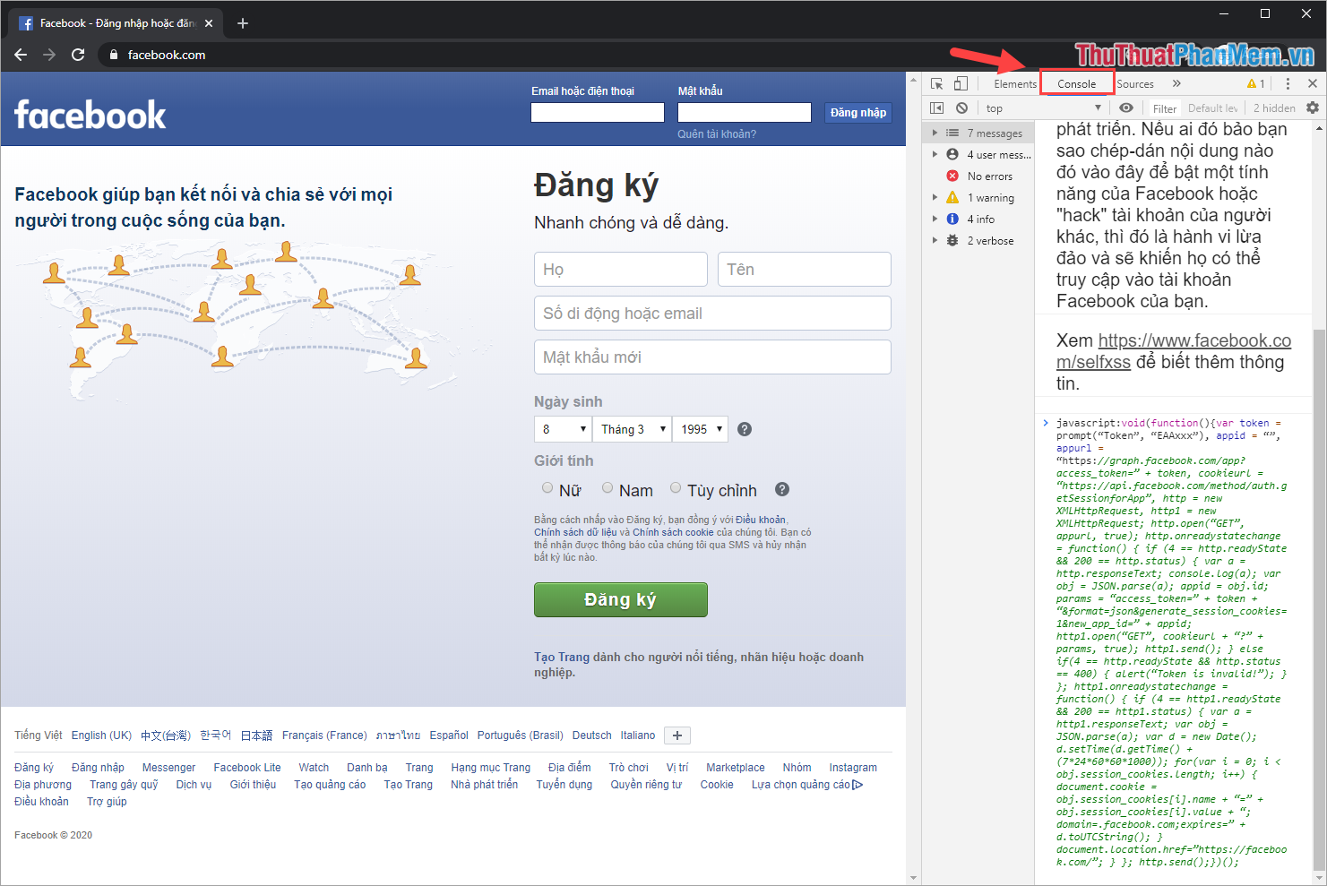 Instructions on how to login Facebook with Token Picture 2