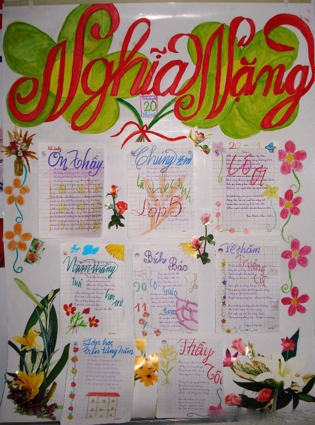 Instructions on how to make wall newspaper beautiful, unique and meaningful on November 20 Picture 3