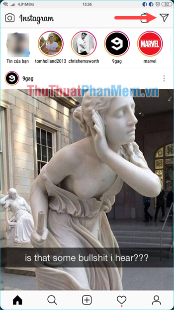 Instructions on how to message on Instagram Picture 2