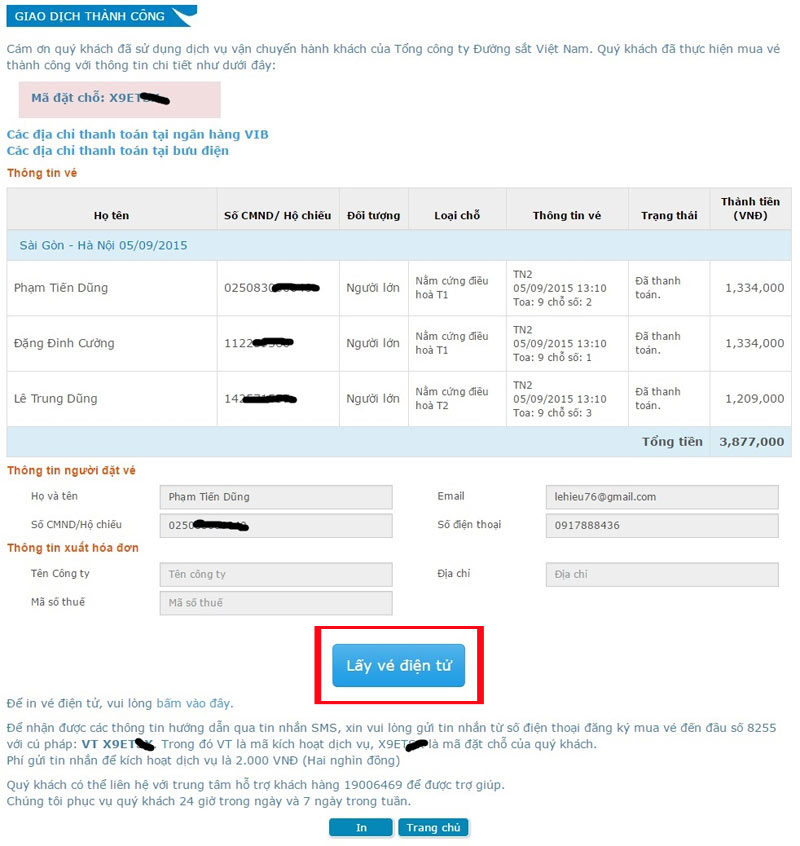 Instructions on how to order 2018 Tet train tickets online Picture 10