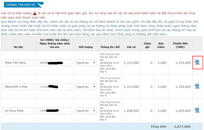 Instructions on how to order 2018 Tet train tickets online Picture 6