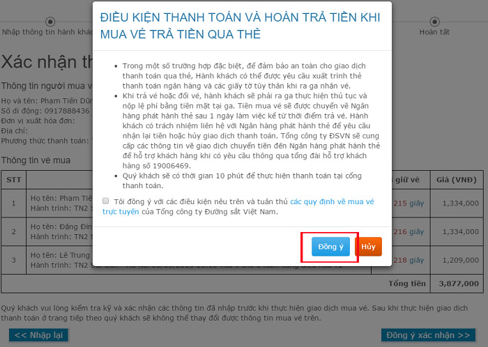 Instructions on how to order 2018 Tet train tickets online Picture 8