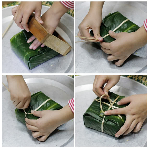 Instructions on how to pack traditional, beautiful square cakes for Tet Picture 18