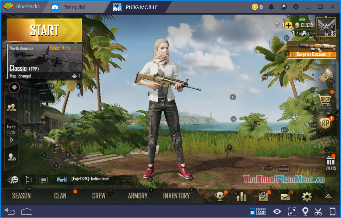 Instructions on how to play PUBG Mobile on PC with Bluestack extremely smooth Picture 13