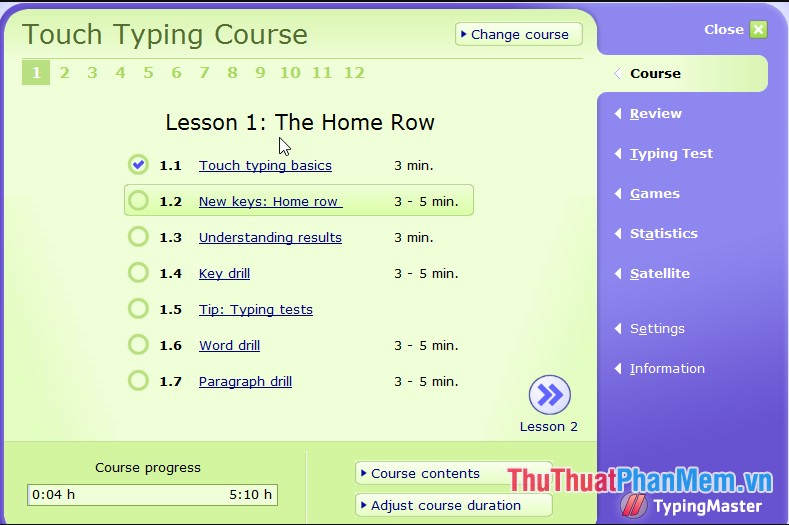 Instructions on how to practice typing 10 fingers standard and fastest Picture 7