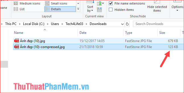 Instructions on how to reduce the image size without losing the original image quality Picture 5