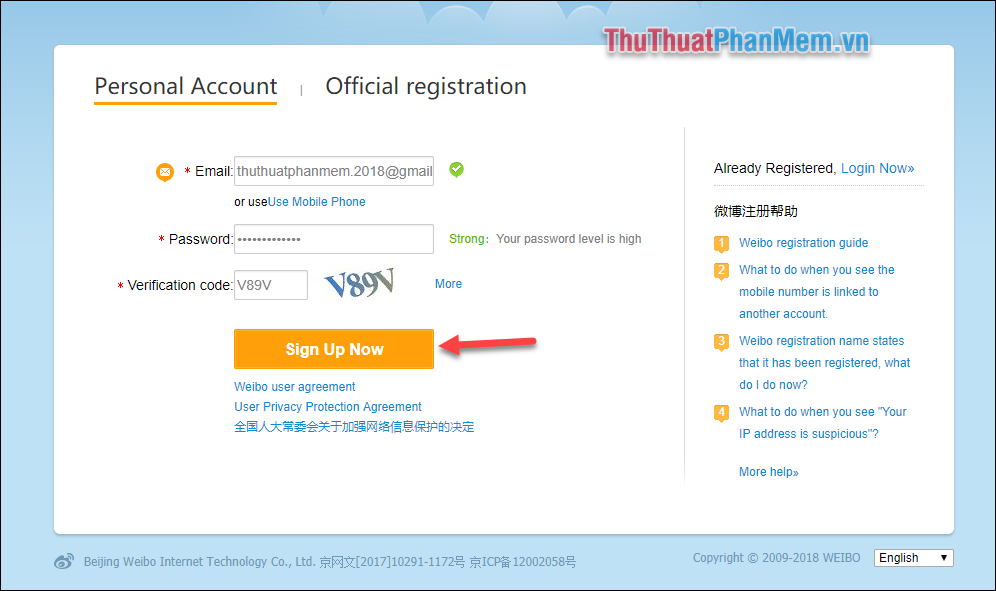Instructions on how to register for a Weibo account Picture 3