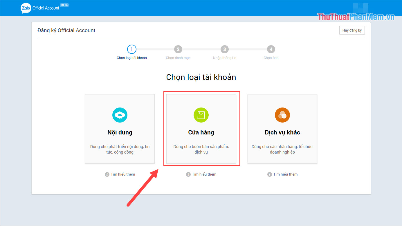 Picture 4 of Instructions on how to register Zalo Page to sell