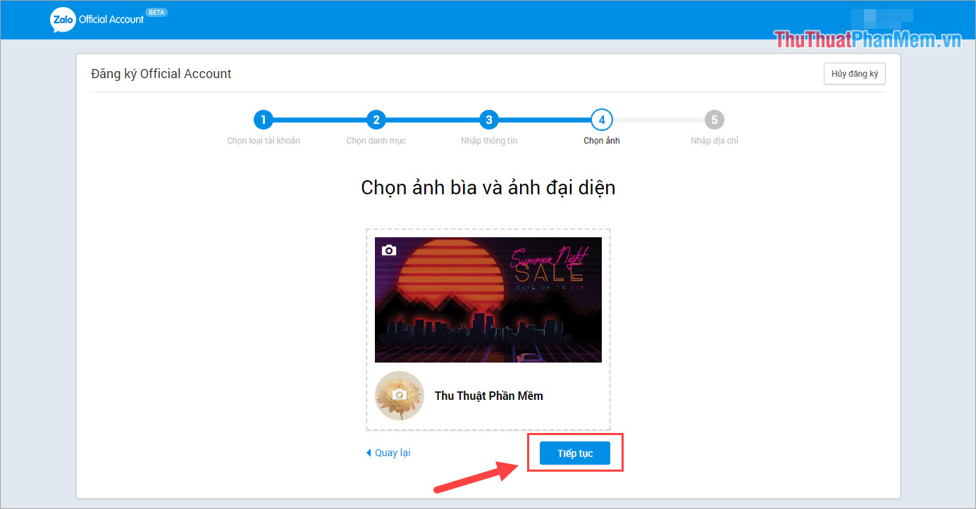 Picture 7 of Instructions on how to register Zalo Page to sell