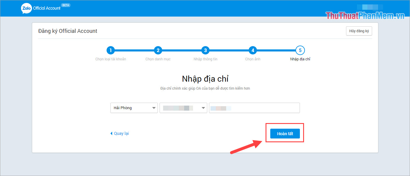 Picture 8 of Instructions on how to register Zalo Page to sell
