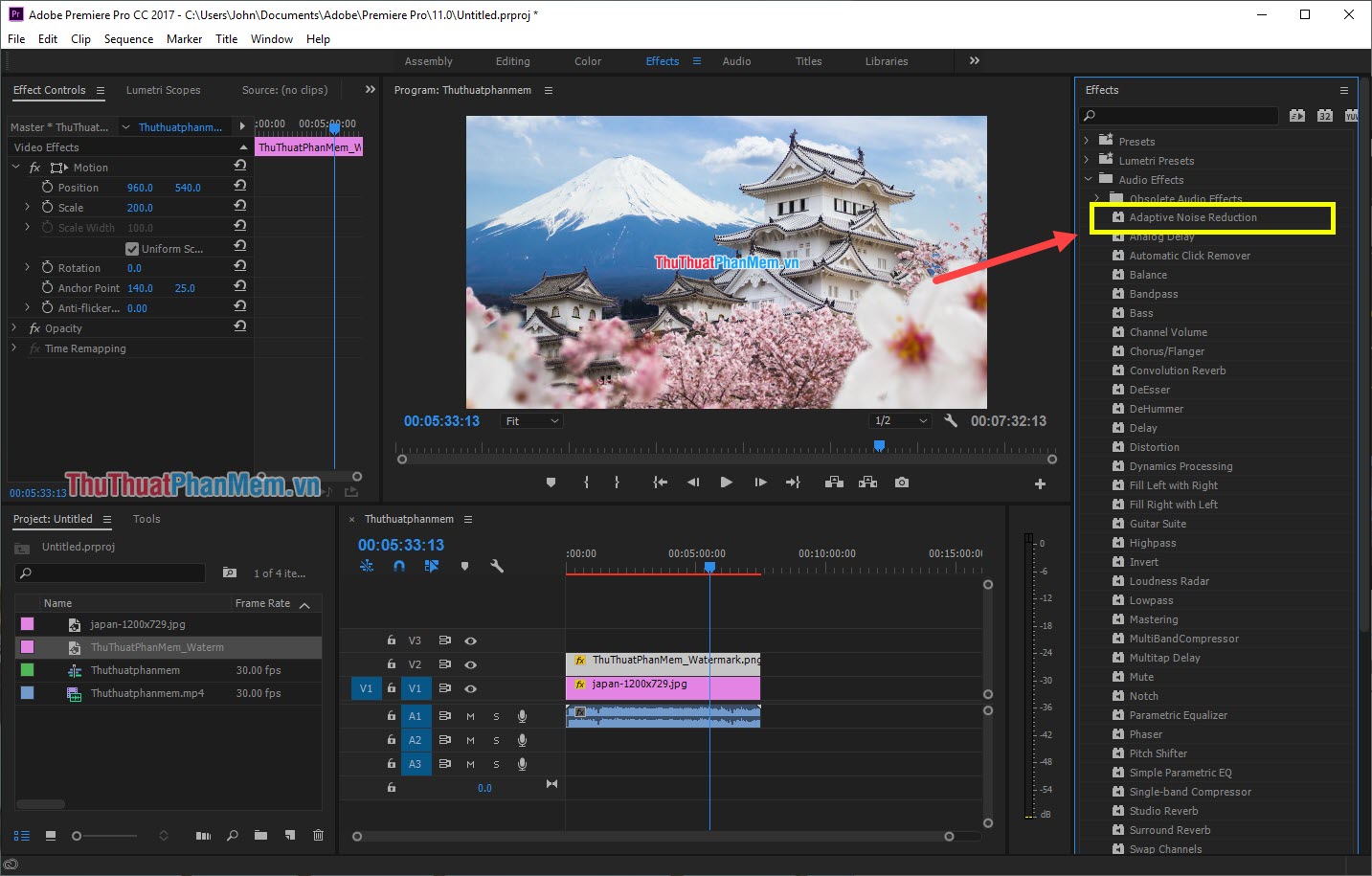 Instructions on how to remove noise in Video Picture 4