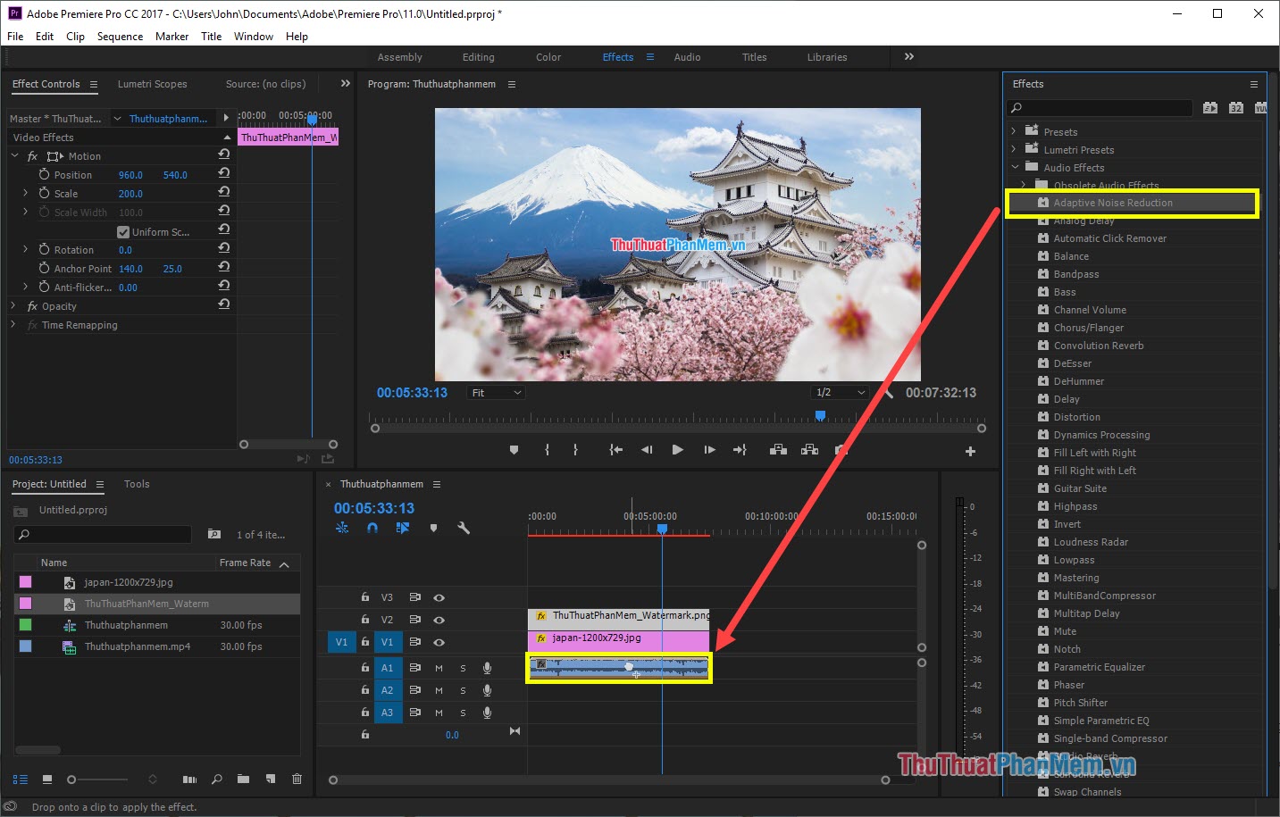 Instructions on how to remove noise in Video Picture 5