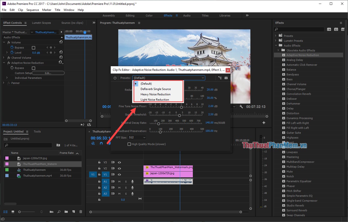 Instructions on how to remove noise in Video Picture 8