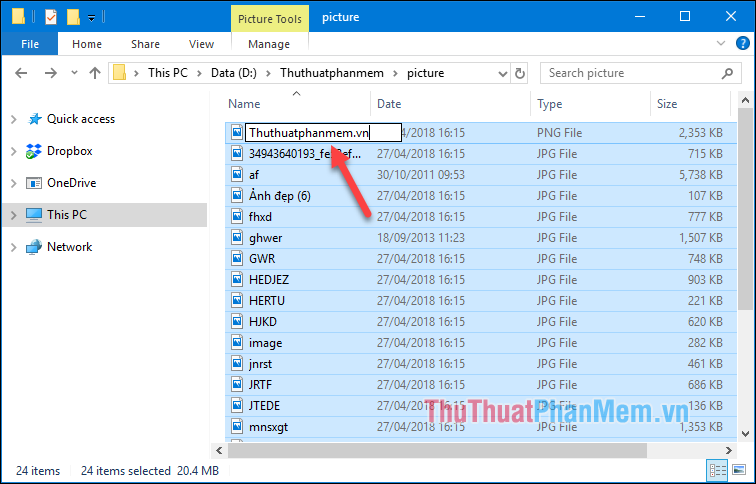 Instructions on how to rename files in batches very quickly Picture 2