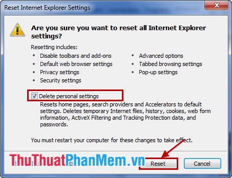 Instructions on how to restore the factory settings for Chrome, Firefox, Internet Explorer Picture 12
