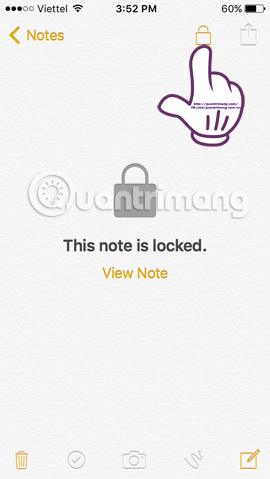 Instructions on how to set Notes notes password on iPhone Picture 10