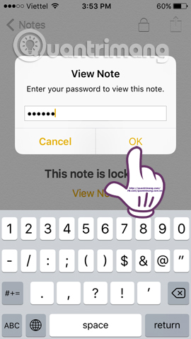 Instructions on how to set Notes notes password on iPhone Picture 11
