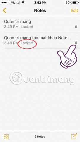 Instructions on how to set Notes notes password on iPhone Picture 9
