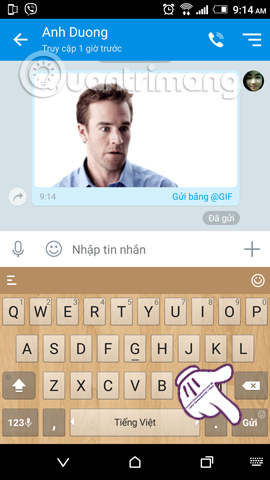 Instructions on how to share and send GIF images via Zalo Picture 4