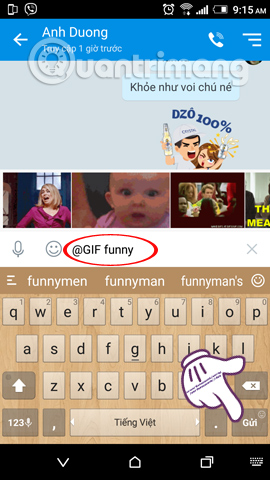 Instructions on how to share and send GIF images via Zalo Picture 5
