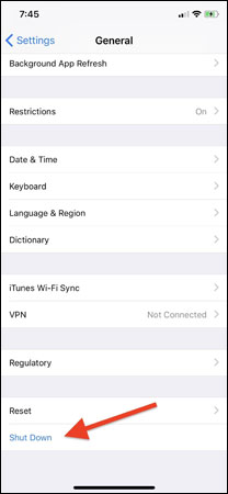 Instructions on how to turn off and turn on the power of iPhone X Picture 2