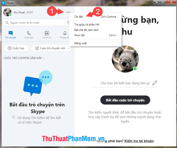 Instructions on how to turn off notifications on Skype Picture 2