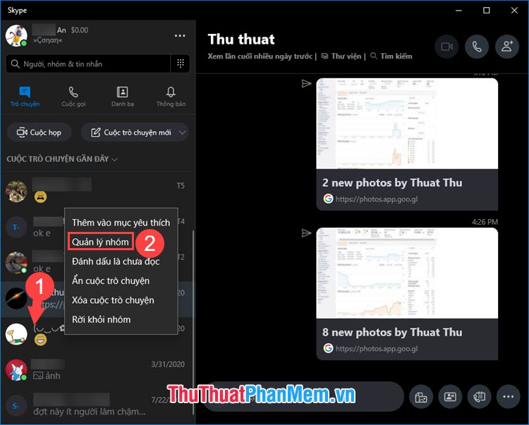 Instructions on how to turn off notifications on Skype Picture 5