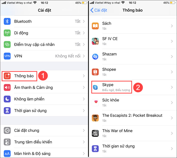 Instructions on how to turn off notifications on Skype Picture 7