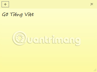Instructions on how to type Vietnamese on Sticky Notes Picture 6