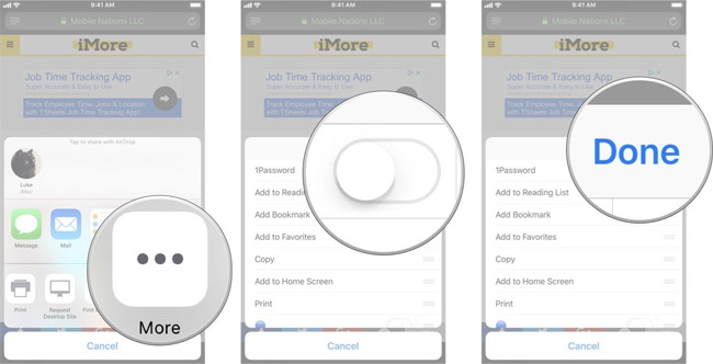 Instructions on how to use action extension on iPhone and iPad Picture 2