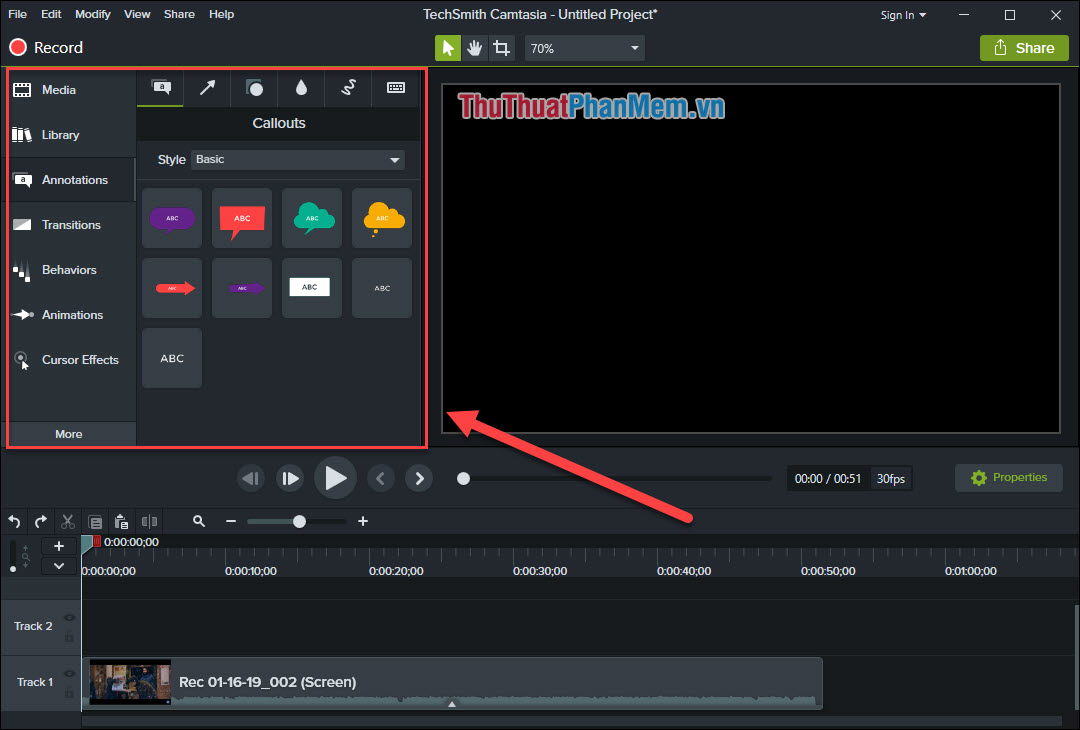 Instructions on how to use Camtasia Studio from AZ Picture 13