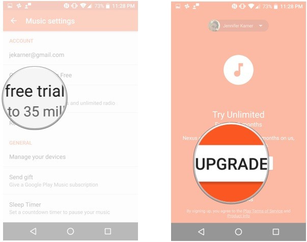 Instructions on how to use Google Play Music Picture 2