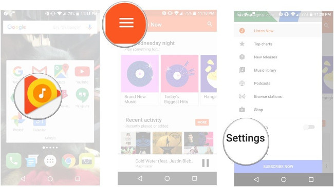 Instructions on how to use Google Play Music Picture 3