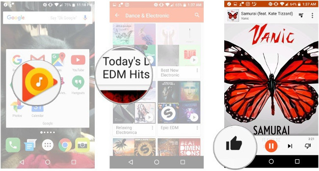 Instructions on how to use Google Play Music Picture 7