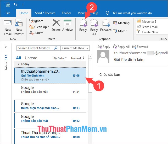 Instructions on how to use Outlook from AZ for beginners Picture 7