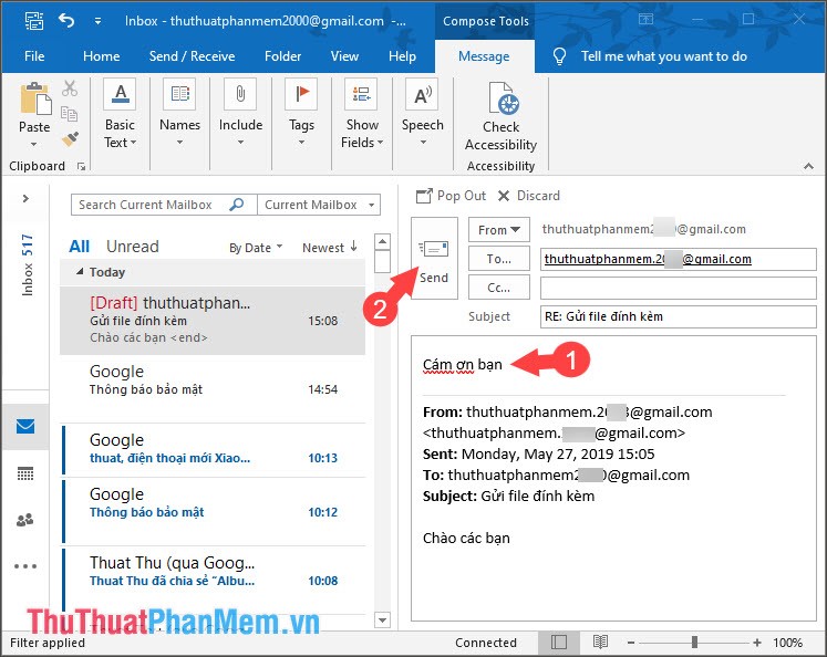 Instructions on how to use Outlook from AZ for beginners Picture 8